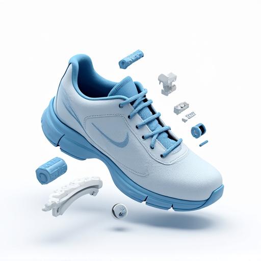 Exploded diagram of an Aozora athletic shoe's components